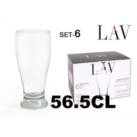 56,5 CLS VASO BIRRA CERVEZA PILSEN BROTTO LAV - CAJA 6 UNIDADES