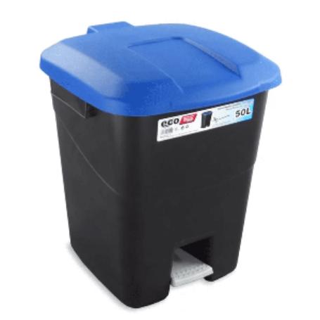 CUBO PEDAL TAYG 50 LTS NEGRO-AZUL