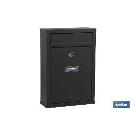 BUZÓN CORREO EXTERIOR NEGRO MODELO LETTER 320X215X85MM