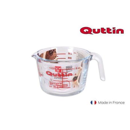 JARRA MEDIDORA CRISTAL TRANSPARENTE 250CC CON ASA Y VERTEDOR QUTTIN