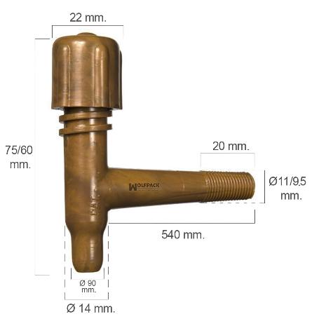 GRIFO BARRIL PLÁSTICO TONELITO 11MM