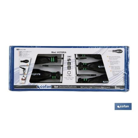 SET DESTORNILLADOR 5 PCS. TORX