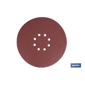 HOJA DE LIJADO LIJADORA PARED Y TECHO 8 AGUJEROS Ø225 MM G 240   CAJA 5 UNID.