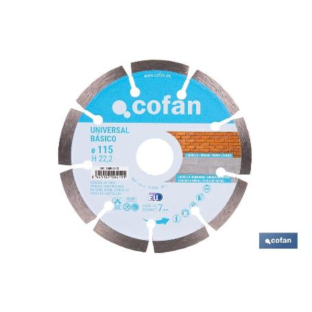 DISCO DIAM. UNIVERSAL BASICO 115 MM.