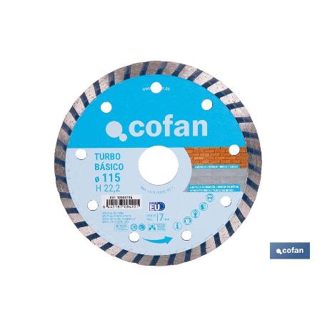 DISCO DIAMANTE TURBO BASICO 115 MM.