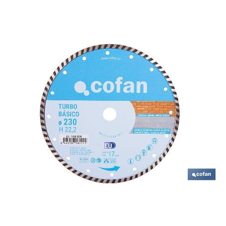 DISCO DIAMANTE TURBO BASICO 230 MM.