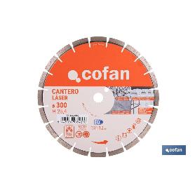 DISCO DIAMANTE MODELO CANTERO H-12MM D-300MM.