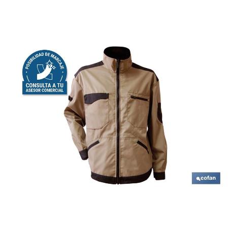 CHAQUETA TRABAJO BENZ 280GMS/M BEIS-NEGRO T-M