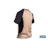 CAMISETA TRANSPIRABLE MODELO PILOTE BEIGE-NEGRA 160 G/M2 TALLA-XXXL