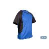CAMISETA TRANSPIRABLE MODELO PILOTE AZUL-NEGRA 160 G/M2 TALLA-XXL
