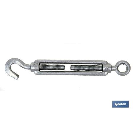 TENSOR GANCHO-ANILLA ZINC. DIN 1480 M-5 VENTA UNITARIA