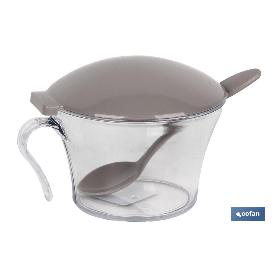 AZUCARERO 120ML MODELO ALBAHACA COLOR PIEDRA 15X11.5X9 CMVENTA UNITARIA