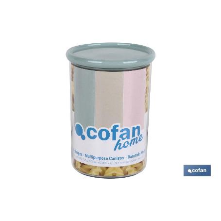 BOTE MULTIUSOS MODELO ALBAHACA VERDE AGUA 1L 11X15CM   CAJA 6 UNID.