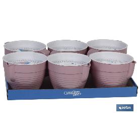 GRASERA COLADOR 500ML MODELO ALBAHACA ROSA PALO 16.5X12X10CM   CAJA 6 UNID.