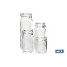 SET 4  FRASCOS CRISTAL+ CLIP ACERO 2100ML,1500ML,1150ML,750ML