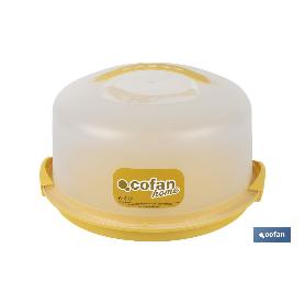 TARTERA REDONDA AMARILLA OPACA PAVLOVA CON ASAS Ø34,5 X 18,5 CM   CAJA 6 UNID.