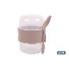 SET DE 3 RECIPIENTES CON TAPA, CUCHARA Y COMPARTIMIENTO INTERIOR  200ML+200ML