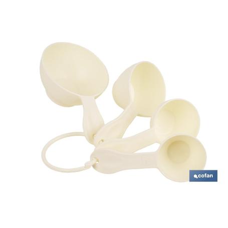 JUEGO DE 4 CUCHARAS MEDIDORAS 60 ML, 80 ML, 120 ML, 240 ML