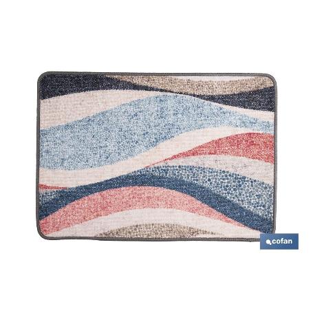 FELPUDO CON ESTAMPADO DIGITAL LÍNEAS 50 X 70 CM