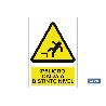 SEÑAL POLIESTIRENO 297X210 MM. ¡PELIGRO! CAÍDA A DISTINTO NIVEL