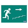 SEÑAL LUMINISCENTE 210X148MM. SALIDA ESCALERA DERECHA SUBIDA