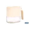 AZUCARERO/SALERO DE VIDRIO CON TAPA Y CUCHARILLA