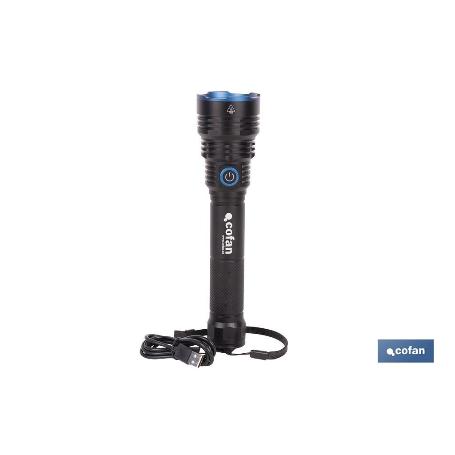 LINTERNA HIGH POWER LED 10000 LM 6 FUNCIONES Ø 60 X 250 MM