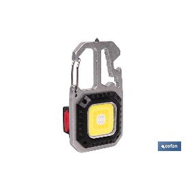 LLAVERO LINTERNA MULTIFUNCIONAL COB 400 LM CON 7 FUNCIONES