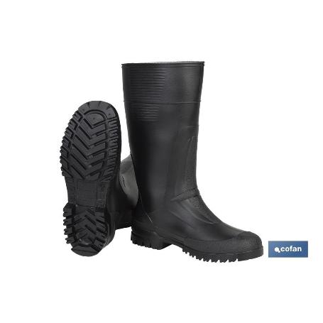 BOTA ALTA DE AGUA PVC NEGRA TALLA 41