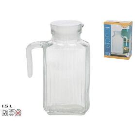 1,5 LTS. JARRA FRIGO LUCIA CON TAPA BLANCA APTA PARA NEVERA CAPACIDAD 1500 ML.