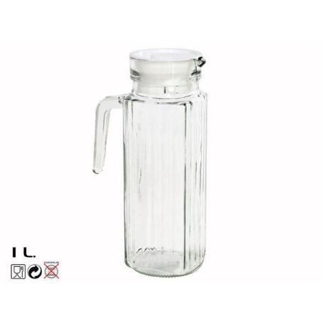 1 LT. JARRA FRIGO CUADRADA CON TAPA BLANCA MODELO LONDRES