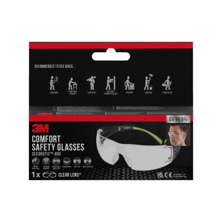 3M GAFA SEGURIDAD LENTE TRANSPARENTE SF400C-1 7100331525