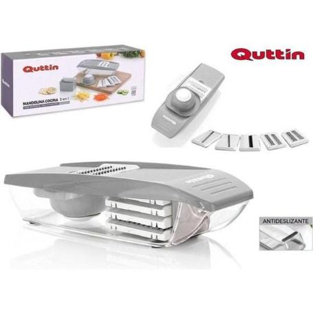 MANDOLINA DOMESTICA PARA COCINA 5 CUCHILLAS CON DEPOSITO Y FACIL LIMPIEZA  QUTTIN