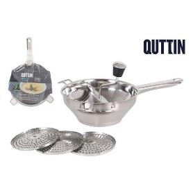 PASAPURES ACERO INOXIDABLE 20 CMS CON 3 DISCOS DESMONTABLES,FACIL LIMPIEZA QUTTIN