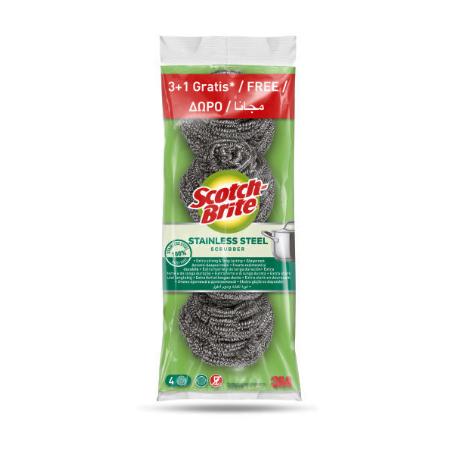 SCOTCH-BRITE® ESTROPAJO METALICO INOX 3+1 GRATIS 7100252204