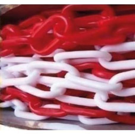 ATM-ASRD340-CADENA PLÁSTICO BLANCA Y ROJA DE 25 M