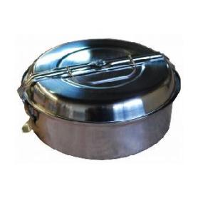 YUCA FIAMBRERA TARTERA INOXIDABLE REDONDA 14 CMS CON 2 PLATOS