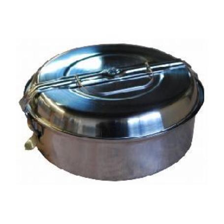 YUCA FIAMBRERA TARTERA INOXIDABLE REDONDA 14 CMS CON 2 PLATOS