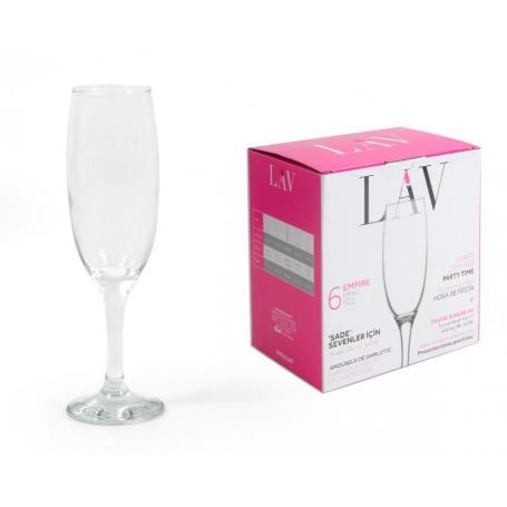 22  CLS COPA FRIZZANTE EMPIRE CHAMPAN FLAUTA LAV CAJA 6 UNIDADES