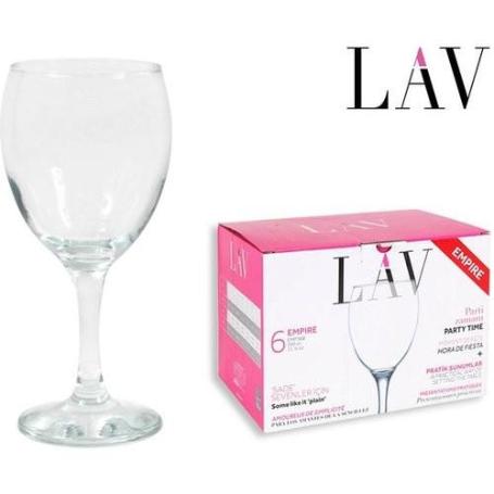 34 CLS COPA AGUA - VINO  REFORZADA EMPIRE LAV - CAJA 6 UNIDADES