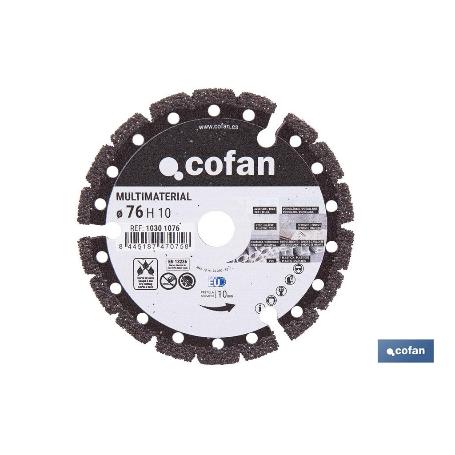 DISCO DIAM. MULTIMATERIAL 76MM H10