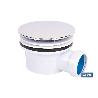 VÁLVULA SIFÓNICA PLATO DE DUCHA Ø90 MM CON SALIDA Ø32-40 MM Y EMBELLECEDOR CROMADO ALTURA 64 MM