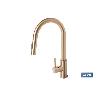 GRIFO DE COCINA CEPILLADO DORADO DE ACERO CON MANGUERA EXTENSIBLE Y 2 FUNCIONES 400 X 220 X 54 MM