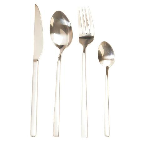 CUBERTERIA 16 PIEZAS INOXIDABLES ORO 503234