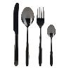 CUBERTERIA 24 PIEZAS INOXIDABLE NEGRO 906268