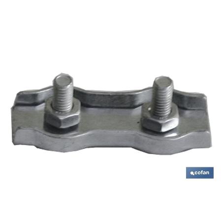SUJETACABLES PLANOS DOBLE M-5   CAJA 100 UNID.