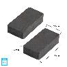 IMAN WOLFPACK FERRITA RECTANGULAR 47X22X10 MM. (BLISTER 2 PIEZAS)