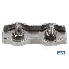SUJETACABLES PLANOS DOBLES INOX. M-10   CAJA 5 UNID.