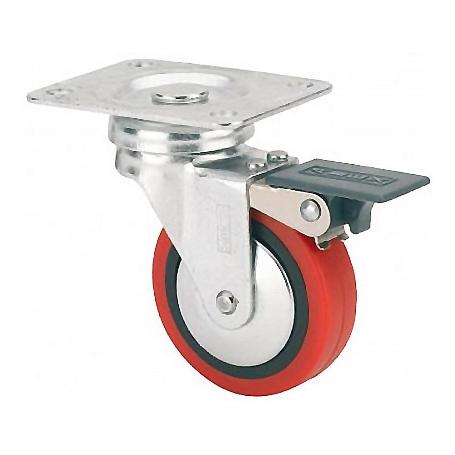 RUEDA 1-0553-40 CON FRENO POLIURETANO