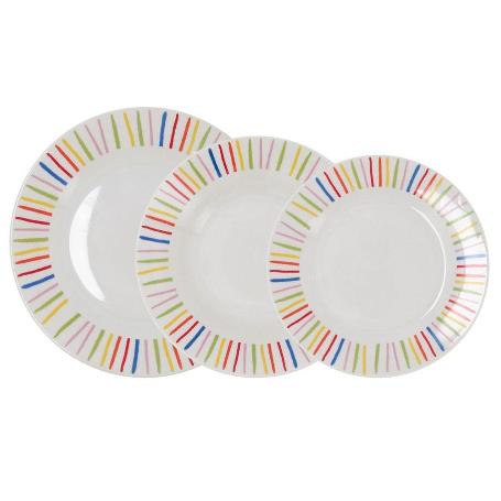 VAJILLA PORCELANA CALIFORNIA 18 PIEZAS